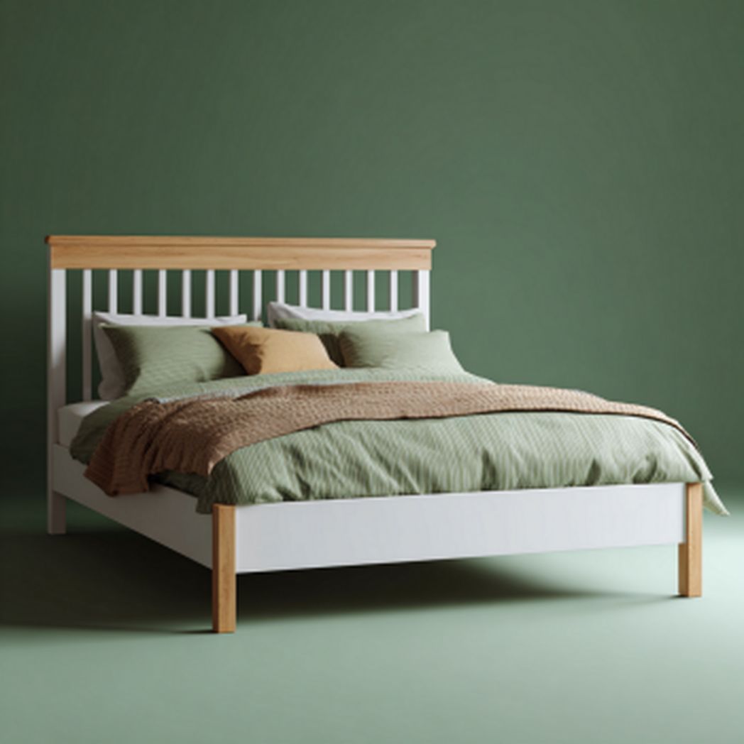 Łóżko do sypialni z drewna i płyty MDF - 200 x 160 x 100